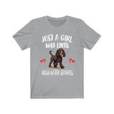 Just A Girl Who Loves Irish Water Spaniels Shirt, Dog Lover Shirt, Irish Water Spaniel Dog, Animal Toddler Infant Kids Gift T-Shirt Image 1