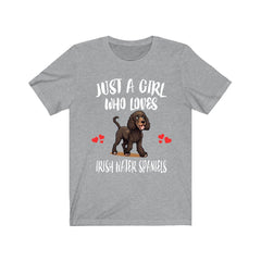 Just A Girl Who Loves Irish Water Spaniels Shirt - irish water spaniel print design