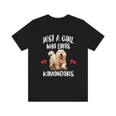 Just A Girl Who Loves Komondors Shirt, Dog Lover Shirt, Komondor Dog, Animal Toddler Infant Kids Gift T-Shirt Image 1