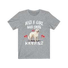 Just A Girl Who Loves Kuvasz Dogs Shirt - kuvasz print design
