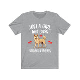 Just A Girl Who Loves Norwegian Buhunds Dogs Shirt, Dog Lover Shirt, Norwegian Buhund Dog, Animal Toddler Infant Kids Gift T-Shirt Image 3