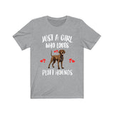 Just A Girl Who Loves Plott Hounds Dogs Shirt, Dog Lover Shirt, Plott Hound Dog, Animal Toddler Infant Kids Gift T-Shirt Image 1