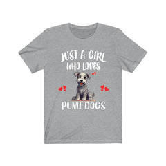 Just A Girl Who Loves Pumi Dogs Shirt - pumi dog print design