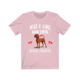 Just A Girl Who Loves Redbone Coonhounds Dogs Shirt, Dog Lover Shirt, Redbone Coonhound Dog, Animal Toddler Infant Kids Gift T-Shirt Image 4