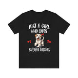Just A Girl Who Loves Sealyham Terriers Dogs Shirt, Dog Lover Shirt, Sealyham Terrier Dog, Animal Toddler Infant Kids Gift T-Shirt Image 1
