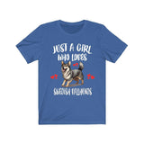 Just A Girl Who Loves Swedish Vallhunds Dogs Shirt, Dog Lover Shirt, Swedish Vallhund Dog, Animal Toddler Infant Kids Gift T-Shirt Image 3