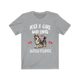 Just A Girl Who Loves Swedish Vallhunds Dogs Shirt, Dog Lover Shirt, Swedish Vallhund Dog, Animal Toddler Infant Kids Gift T-Shirt Image 1