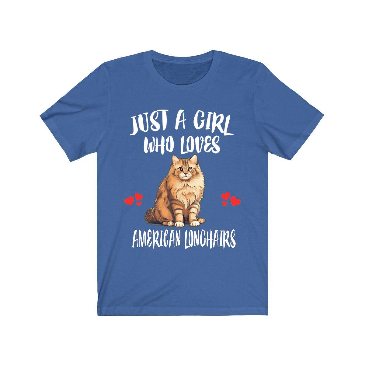 American Longhair Cat T-Shirt for Girls - american longhair cat print design