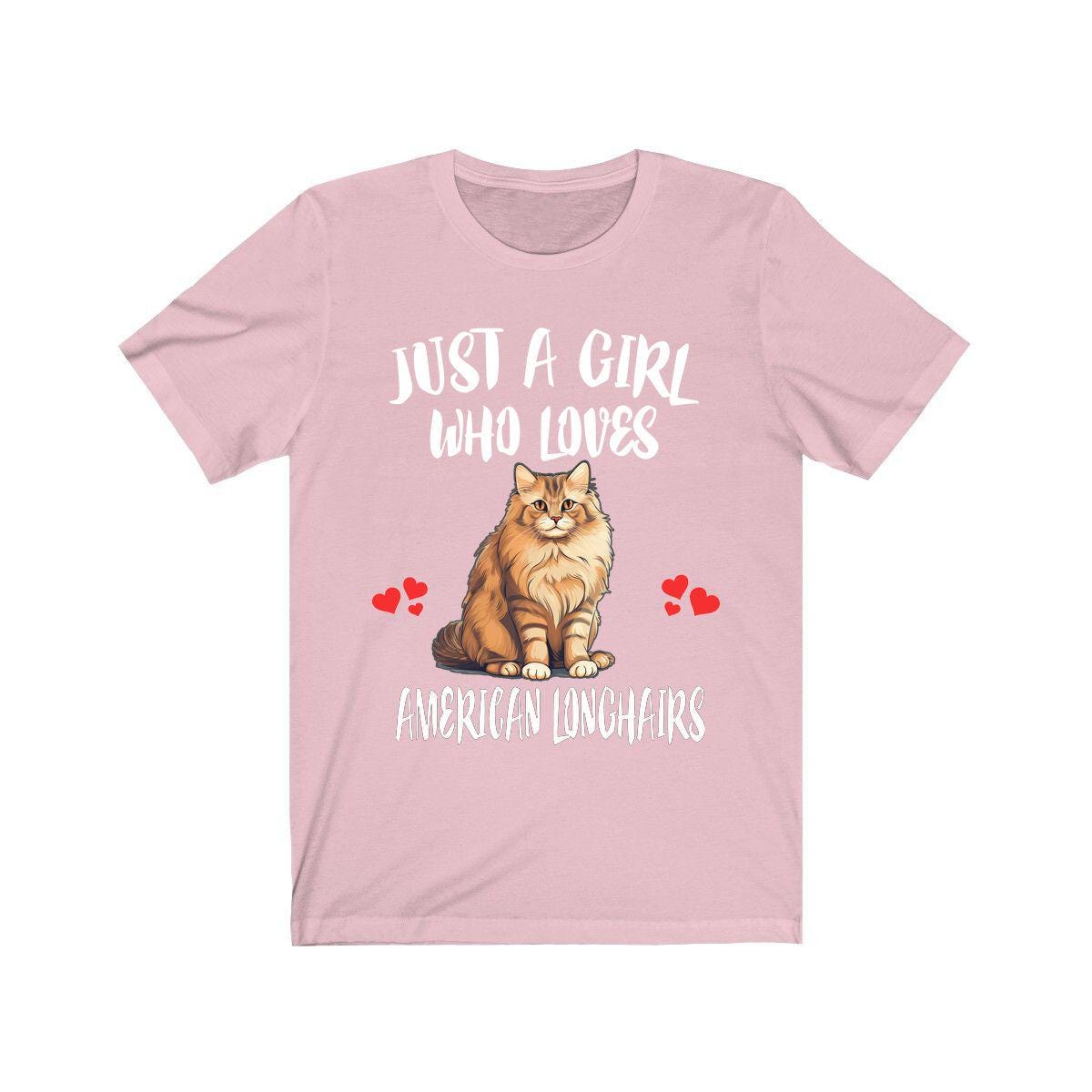 American Longhair Cat T-Shirt for Girls - american longhair cat print design