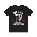 Just A Girl Who Loves American Shorthair Cats Shirt, American Shorthair Cat Lover Shirt, Cat Shirt, Cat Lover Gift, Animal Shirt Image 1
