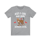 Just A Girl Who Loves Bengal Cats Shirt, Bengal Cat Lover Shirt, Cat Shirt, Cat Lover Gift, Animal Shirt Image 3