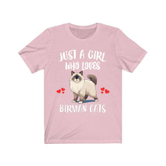 Just A Girl Who Loves Birman Cats Shirt - Birman cat print design