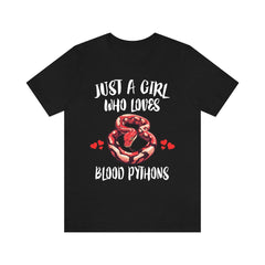 Just A Girl Who Loves Blood Pythons Snakes Shirt - blood python print design