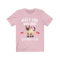 Just A Girl Who Loves Siamese Cats Shirt - Siamese cat print design