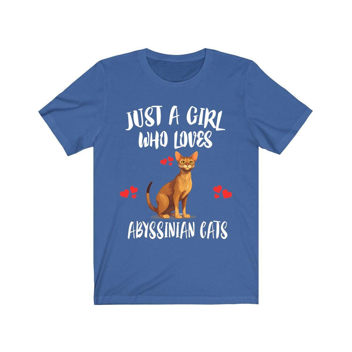 Abyssinian Cat T-Shirt for Girls - abyssinian cat print design
