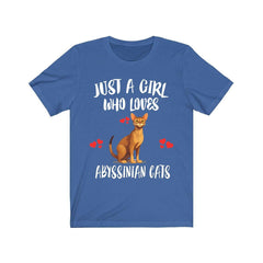 Abyssinian Cat T-Shirt for Girls - abyssinian cat print design