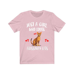 Abyssinian Cat T-Shirt for Girls - abyssinian cat print design