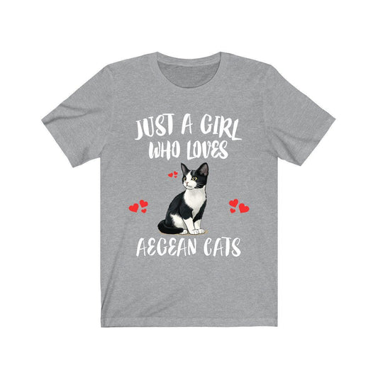 Aegean Cat T-Shirt for Girls - aegean cat print design