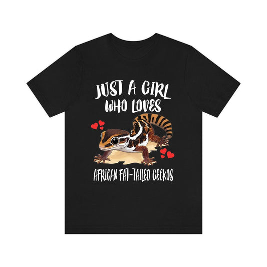 African Fat-Tailed Gecko T-Shirt for Girls - fat tail gecko print design
