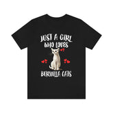 Just A Girl Who Loves Burmilla Cats Shirt, Burmilla Cat Lover Shirt, Cat Shirt, Cat Lover Gift, Animal Shirt Image 1