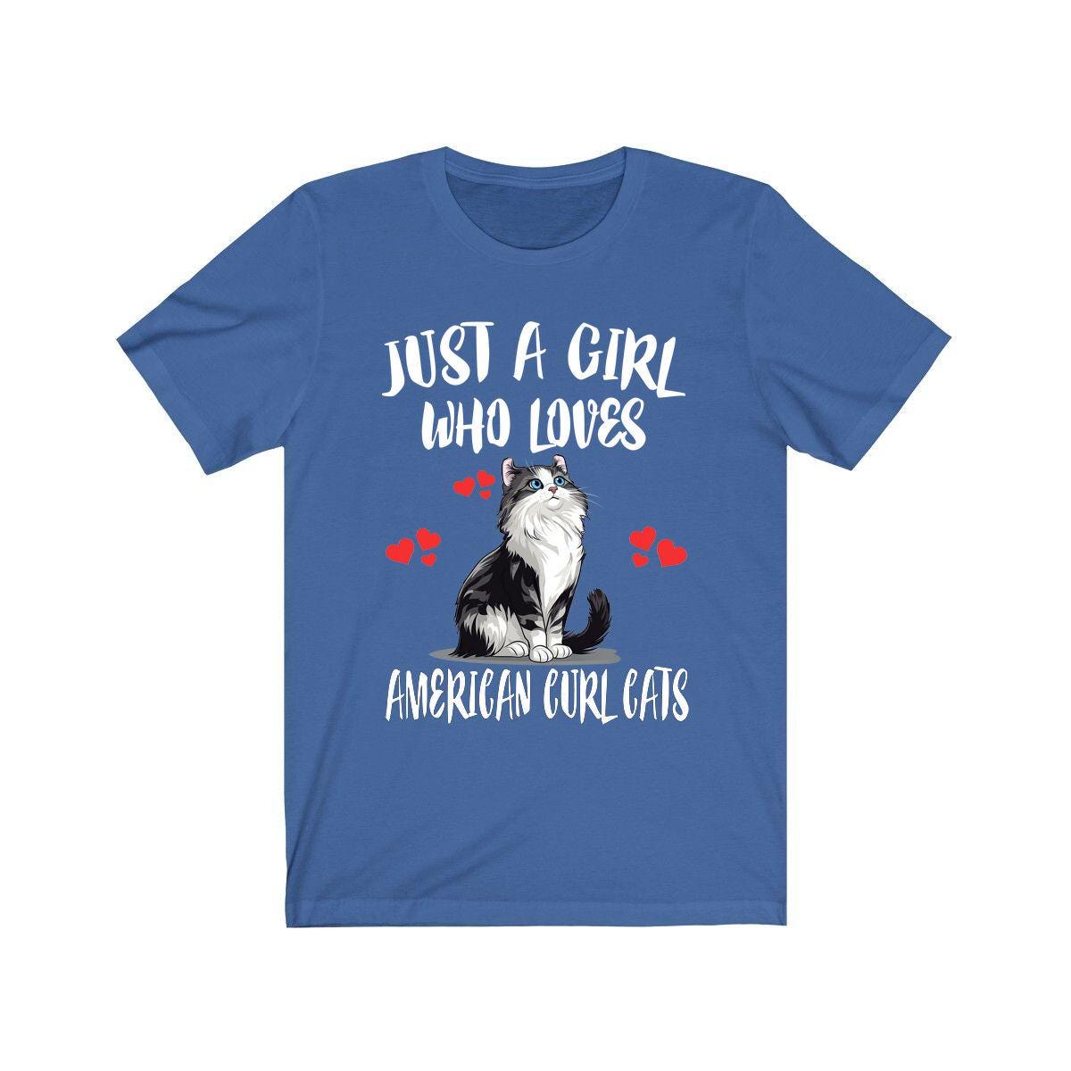 American Curl Cat T-Shirt for Girls - american curl cat print design