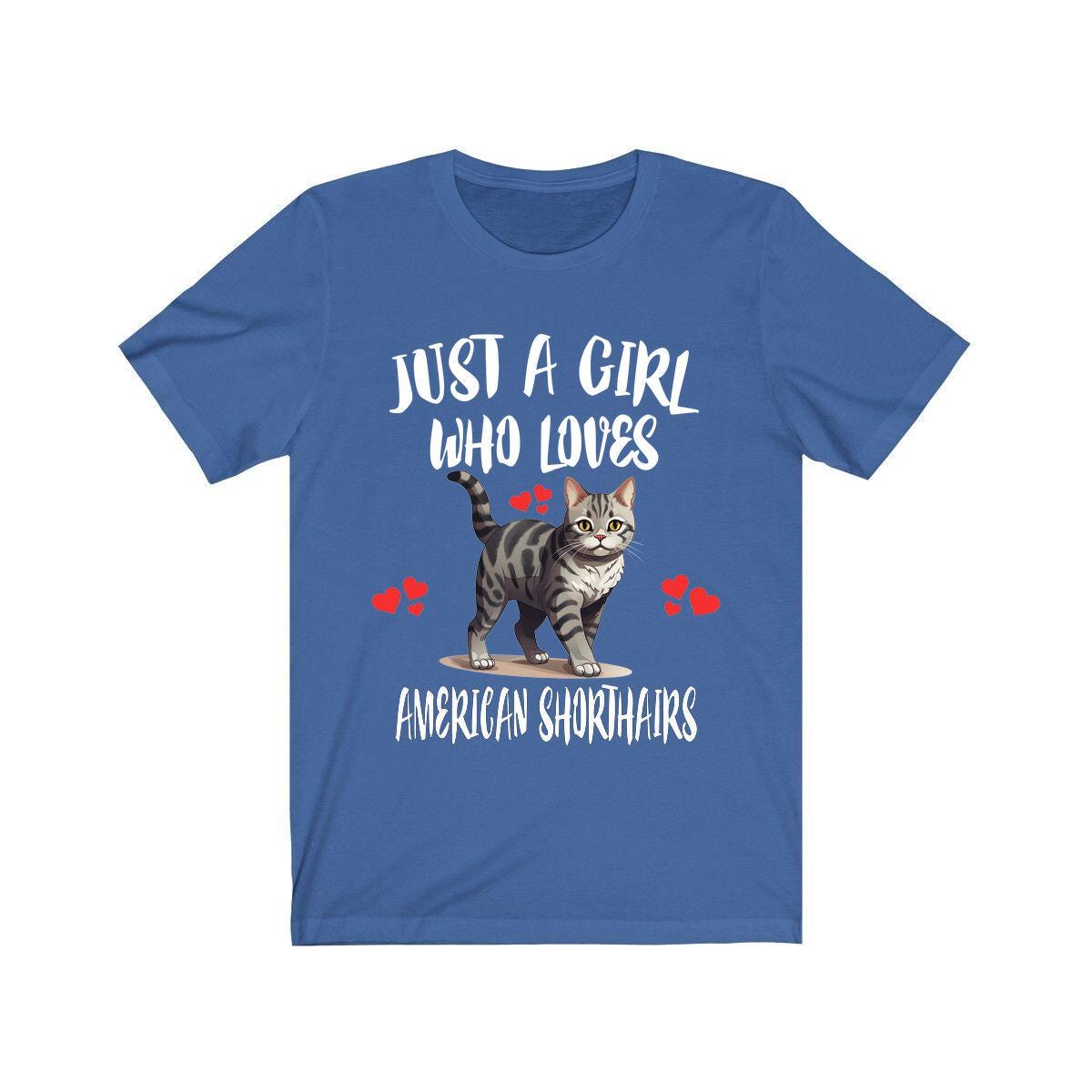 American Shorthair Cat T-Shirt for Girls - american shorthair cat print design