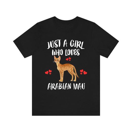 Arabian Mau Cat Shirt for Girls - arabian mau cat print design