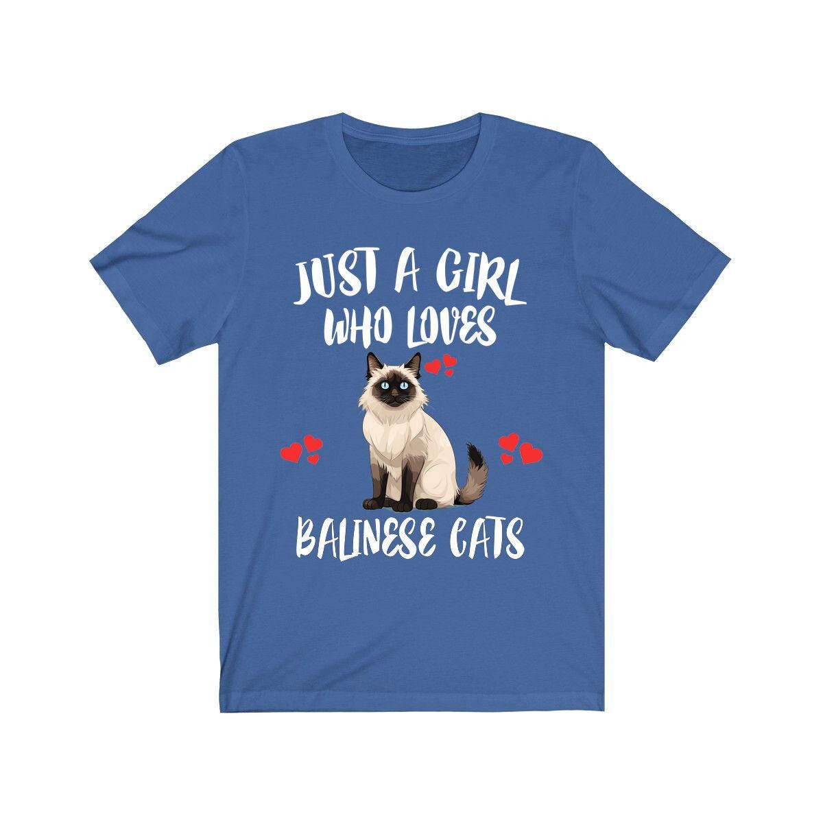 Just A Girl Who Loves Balinese Cats Shirt, Balinese Cat Lover Shirt, Cat Shirt, Cat Lover Gift, Animal Shirt Image 1
