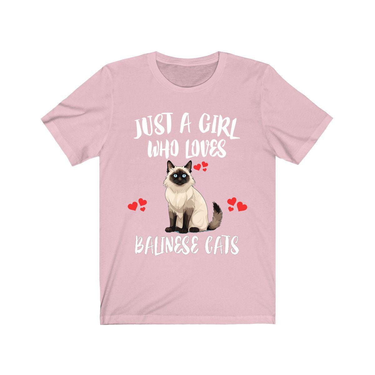 Just A Girl Who Loves Balinese Cats Shirt - Balinese cat print design