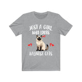 Just A Girl Who Loves Balinese Cats Shirt, Balinese Cat Lover Shirt, Cat Shirt, Cat Lover Gift, Animal Shirt Image 3