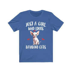 Just A Girl Who Loves Bambino Cats Shirt - bambino cat print design