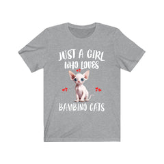 Just A Girl Who Loves Bambino Cats Shirt - bambino cat print design