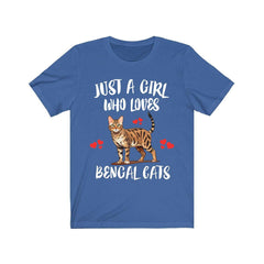 Just A Girl Who Loves Bengal Cats Shirt - bengal cat print design