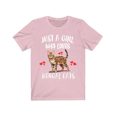 Just A Girl Who Loves Bengal Cats Shirt - bengal cat print design