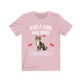 Just A Girl Who Loves California Sprangled Cats Shirt, California Cat Lover Shirt, Cat Shirt, Cat Lover Gift, Animal Shirt Image 4