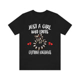 Just A Girl Who Loves California Kingsnakes Snakes Shirt, Kingsnake Lover Gift, Animal Adult Toddler Infant Kids Gift T-Shirt Image 2