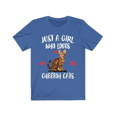 Just A Girl Who Loves Cheetoh Cats Shirt - Cheetoh cat print design