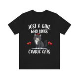Just A Girl Who Loves Cymric Cats Shirt, Cymric Cat Lover Shirt, Cat Shirt, Cat Lover Gift, Animal Shirt Image 2