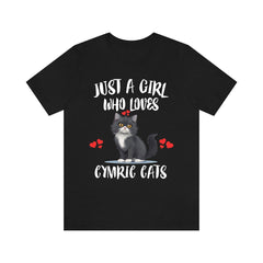 Just A Girl Who Loves Cymric Cats Shirt - Cymric cat print design