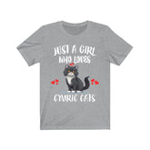Just A Girl Who Loves Cymric Cats Shirt, Cymric Cat Lover Shirt, Cat Shirt, Cat Lover Gift, Animal Shirt Image 1