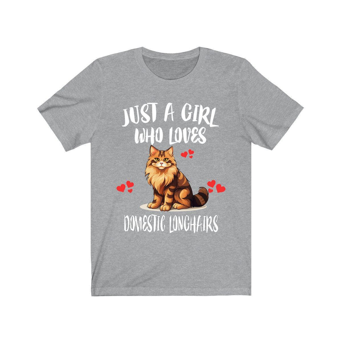 Just A Girl Who Loves Domestic Longhair Cats Shirt - domestic longhair cat print design