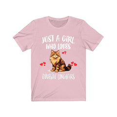 Just A Girl Who Loves Domestic Longhair Cats Shirt - domestic longhair cat print design