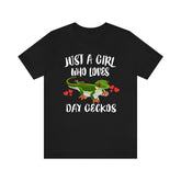 Just A Girl Who Loves Day Geckos Lizards Shirt, Gecko Lover Shirt, Pet Gecko Gift, Lizard Shirt, Adult Kids Animal T-Shirt Image 1