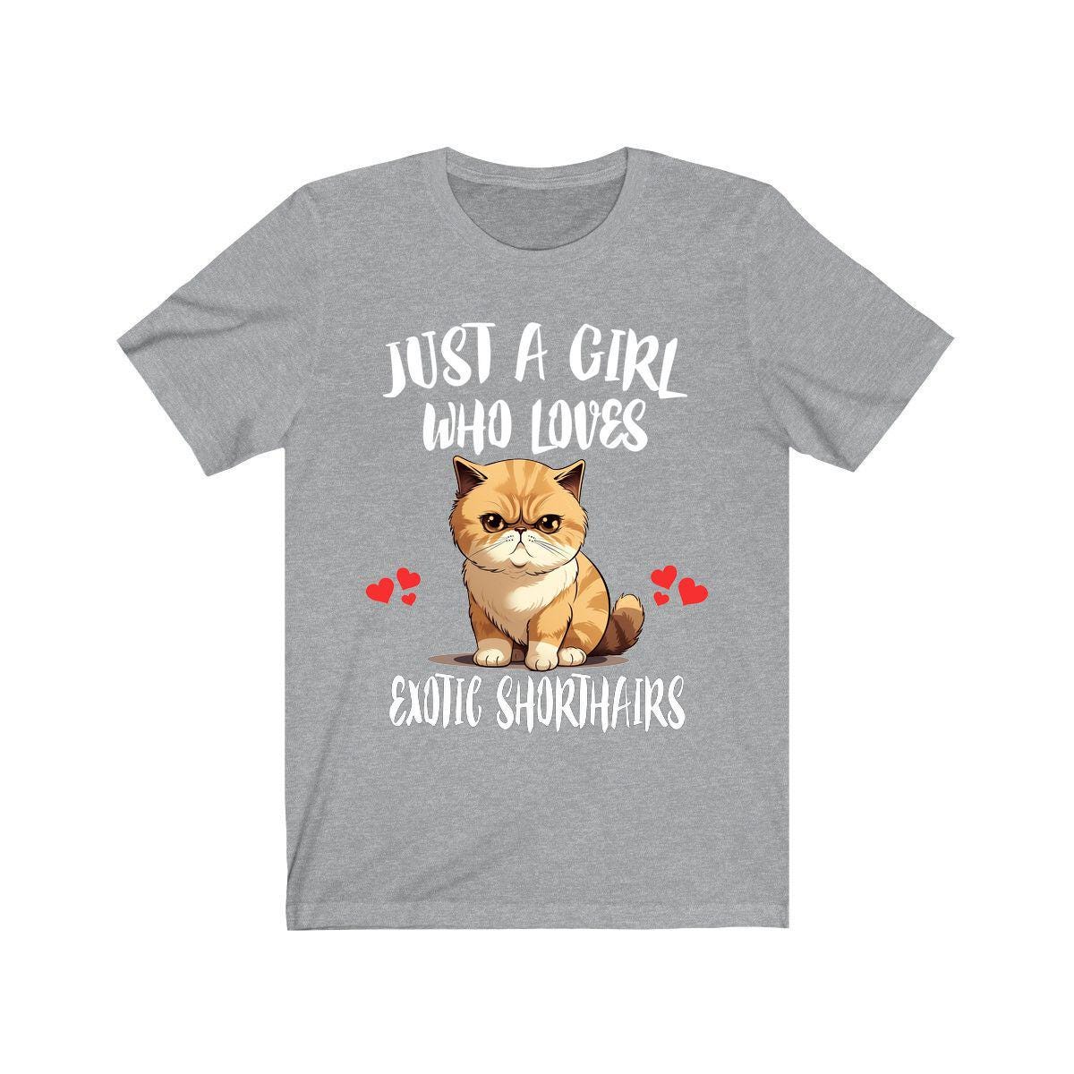 Just A Girl Who Loves Exotic Shorthairs Cats Shirt - Exotic Shorthair print design