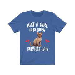 Just A Girl Who Loves Burmese Cats Shirt - Burmese cat print design