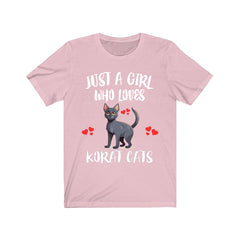 Just A Girl Who Loves Korat Cats Shirt - Korat cat print design