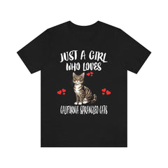 Just A Girl Who Loves California Spangled Cats Shirt - California Spangled cat print design