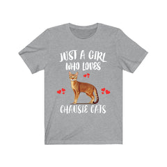 Just A Girl Who Loves Chausie Cats Shirt - Chausie cat print design