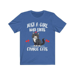 Just A Girl Who Loves Cymric Cats Shirt - Cymric cat print design