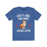 Just A Girl Who Loves Manx Cats Shirt, Manx Cat Lover Shirt, Cat Shirt, Cat Lover Gift, Animal Shirt Image 2